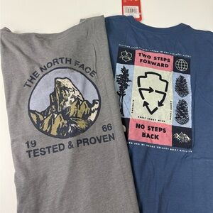 The North Face Standard Fit T-Shirt Bundle of 2 NWT Smoke Mountains Graphic Tees